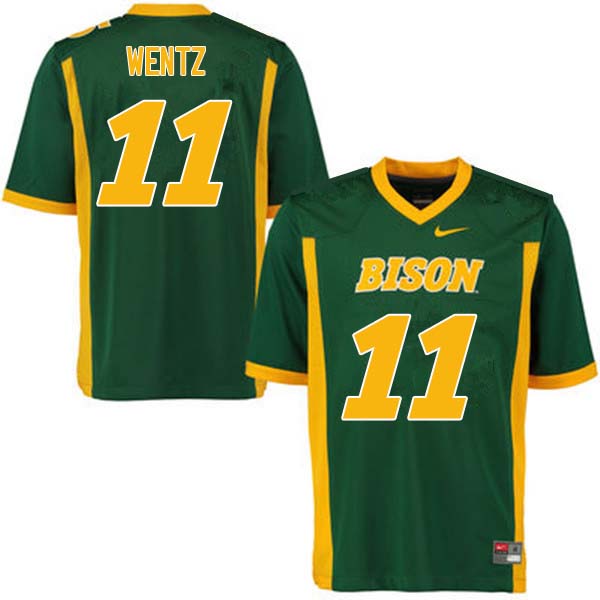 Men #11 Carson Wentz North Dakota State Bison College Football Jerseys Sale-Green